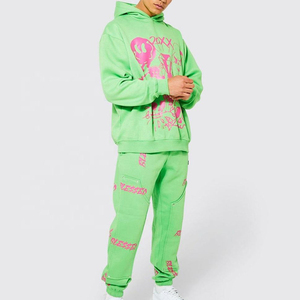 Conjunto Deportivo de Felpa para Hombre, 100% Algodón, Transpirable, con Impresión de Logotipo, Venta al Por Mayor - Product Image 1