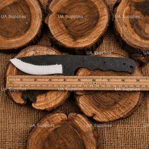 Cuchilla de Acero al Carbono UA Supplies con Punta Caída para Bricolaje, Material para Mango de Cuchillo de Camping, Personalizable, OEM, 0.5mm de Grosor, 8 Pulgadas de Longitud Total - Product Image 2