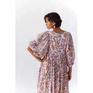 Robe maxi Kyra élégante, de qualité supérieure, stylée et traditionnelle, dans une palette de motifs floraux et de sumac, pour femmes. - Product Image 6
