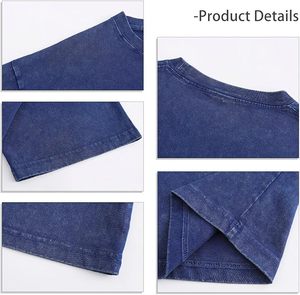 Camiseta de Algodón 100% con Lavado Ácido, 220 Gramos, Corte Holgado, Diseño Sólido, Estilo Formal, Logotipo Frontal - Product Image 4