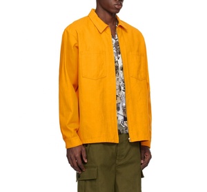 Veste de travail en toile de haute qualité, couleur unie, vente en gros, logo personnalisé, fermeture éclair métallique, veste en toile denim pour l'automne et l'hiver - Product Image 3