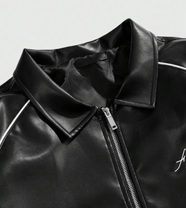Custom Embroidered Letterman <b>Jacket</b> Men Premium Cowhide <b>Leather</b> Sleeves Wool Body OEM ODM Factory Sample Service Available - Product Image 5