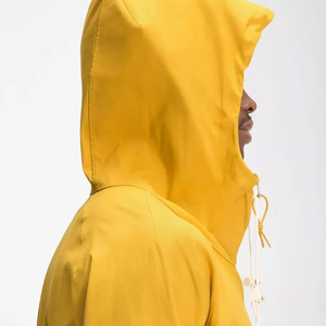 Men's Hooded Quarter Zip Windbreaker <b>Jacket</b> <b>Yellow</b> Casual <b>Waterproof</b> Autumn Wear Front Pocket Design - Product Image 2