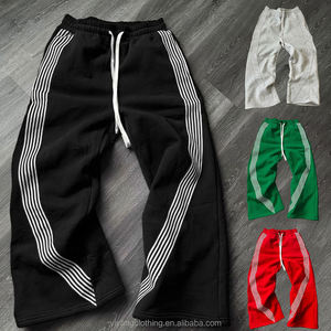 Pantalones Deportivos Extra Grandes para Hombre, Fabricación de Alta Calidad, Pantalones Casuales con Franjas Laterales Personalizadas, Pantalones Vintage con Efecto Desgastado por el Sol - Product Image 3