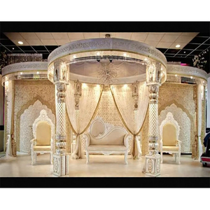 Grand Mandap de mariage indien, Mandap royal indien, Mandap à thème blanc pour mariage, à prix d'usine, vente de décorations événementielles - Product Image 1