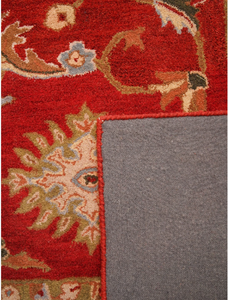Hermosa alfombra roja de lana hecha a mano con diseño tradicional de alta calidad, ecológica, para sala de estar, habitaciones infantiles, hoteles y oficinas. - Product Image 6