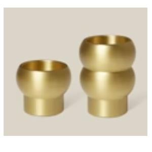 Porte-bougie en métal finition dorée brillante pour la décoration de mariage, de fête, d'hôtel et de restaurant - Product Image 5