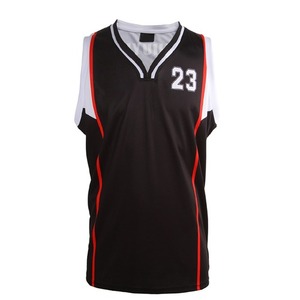 Ensemble de maillots de basket-ball personnalisés pour hommes, sans manches, col en V, évacuation de l'humidité, numéro 23, uniforme d'équipe, vêtements de sport toutes saisons - Product Image 6