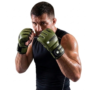 Adjustable for Closure Half Finger MMA Gloves Breathable PU Leather Unisex Martial Arts Boxing Gym Fitness Training - Product Image 2