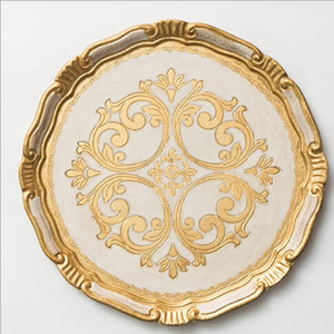 Assiette de présentation décorative au design classique, nouvelle collection d'assiettes de présentation avec motif de pétales - Product Image 1
