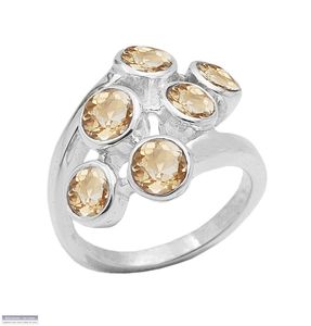 Vente en gros 925 Sterling Silver Amethyst CZ Multi Gemstone Ring Délicat Design classique pour les fêtes et anniversaires Cadeau - Product Image 4