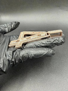 Colgante de Plata 925 con Diamantes Chapados en Forma de Baguette, Estilo Hiphop, para Uso Diario - Product Image 5