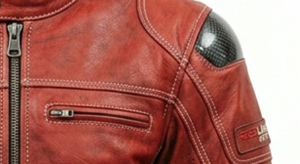 Blouson de moto d'hiver rouge en similicuir avec protections d'épaule, veste de tourisme zippée, OEM - Product Image 4