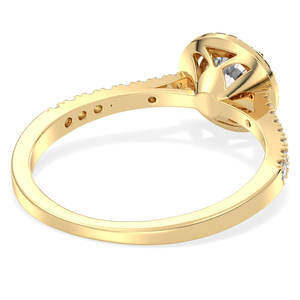 Anillos de Compromiso Solitarios de Oro Amarillo de 14K con Nuevo Diseño REYES, Certificados por IGI, Corte Redondo, Diamante Cultivado en Laboratorio de 1Ct, Joyería para Regalo de Boda - Product Image 4