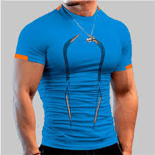 T-shirt de sport pour homme à logo thermocollé, coupe ajustée, haute élasticité, imprimé, pour la gym et l'entraînement - Product Image 2