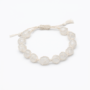 Pulsera de Ágata Blanca Pulida a Mano, Piedra de Cristal, Regalo de Amor Feng Shui, Souvenir DIY - Product Image 2