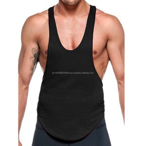 Singlet de sport pour homme, grande taille, respirant, tricoté, haut de sport actif, débardeur à bras tombants, couleur gris - Product Image 1