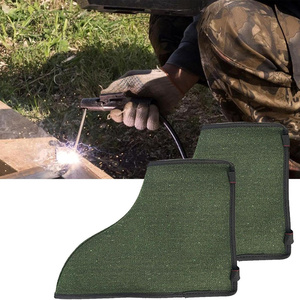 Canvas Cotton Welding <b>Shoe</b> Covers Heat/Abrasion Resistant <b>Spats</b> Flame Retardant Gaiters Anti-Cut Safety Clothing for Industrial - Product Image 4
