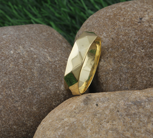 Luxury 18K Gold Plated Self-Design Band <b>Ring</b> High-Quality Textured Statement <b>Finger</b> <b>Ring</b> Wholesale Designer Patterned - Product Image 3