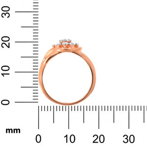 Bague de fiançailles de luxe en or 18 carats avec diamant de laboratoire taille ronde 0,25 carat, motif spirale, collection Dreamy Royal Sphere, bijoux fins - Product Image 5
