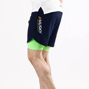Unisex Nylon Spandex Compression <b>Shorts</b> High Elastic Waist Hidden Pocket Custom Logo Solid Quick Dry Lightweight Breathable <b>Knee</b> - Product Image 4
