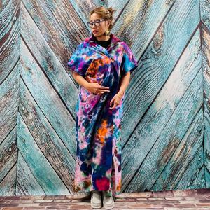 2025 New Sexy <b>Bandeau</b> Kimono <b>Dress</b> <b>Long</b> Robe Summer Unisex Tall Women High Cut Vacation Holiday Tie Dye - Product Image 1