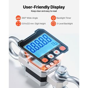 Bilancia Industriale a Gancio per Carichi Pesanti, Capacità Massima 3000 kg (6600 libbre), Struttura in Alluminio Pressofuso con Display LCD, Bilancia Digitale Sospesa - Product Image 6