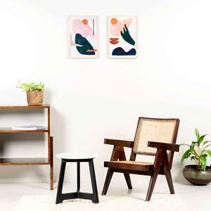 เก้าอี้ทานอาหารไม้เนื้อแข็งสไตล์โมเดิร์นกลางศตวรรษ หุ้มผ้าฝ้าย พนักพิงหวายธรรมชาติ เก้าอี้ตกแต่งสำหรับร้านอาหารและโรงแรม - Product Image 6