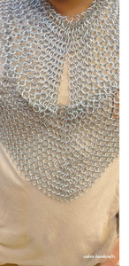Medieval Metal Armor Chain Mail Butted <b>Bikini</b> <b>Top</b>-Vintage Handmade <b>Silver</b> Polished with Custom Logo Option - Product Image 3