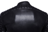 Veste en cuir de vache noire pour homme, 100% de haute qualité, confortable, respirante, manches longues, col montant, streetwear, hiver, chaud