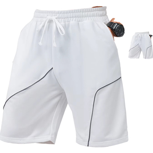 Men’s <b>Brad</b> Casual Solid Pattern Heavyweight Reflective Waterproof Anti-Wrinkle Breathable Night Running Shorts Elastic Mid Waist - Product Image 3