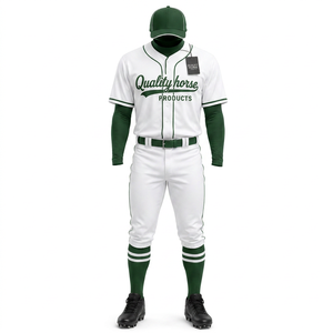 Ensemble de vêtements de sport imprimé avec logo d'équipe, uniforme de baseball OEM 2026, logo personnalisé, uniforme respirant pour hommes de softball et de baseball - Product Image 4
