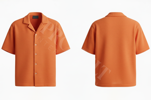 Chemise de bureau élégante de qualité supérieure à manches courtes avec fermeture boutonnée, légère, respirante, en mélange de coton, chemise décontractée d'été - Product Image 4