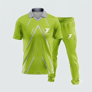 Uniforme de Cricket Personalizado con Nombre de Equipo, Sublimado, 100% Poliéster, Unisex, Cintura Elástica, Manga Corta, Cuello Camisero - Product Image 3