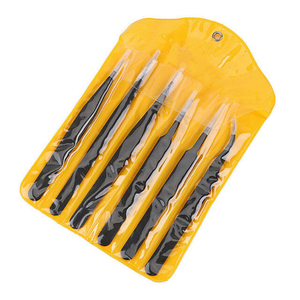 New Colorful Stainless Steel Eyelash Tweezers 2 Pieces <b>Set</b> Curved 90 Degree Pointed Tip False Eyelash Extension Durable - Product Image 1