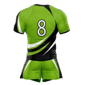 Tenue d'équipe professionnelle personnalisée, design graphique numérique imprimé, résistante aux déchirures, 100% polyester, séchage rapide, uniforme de rugby à manches courtes - Product Image 3