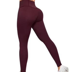 Taille haute femmes doux léger respirant écologique Gym Yoga pantalon personnalisé élastique mi-taille Fitness Leggings séchage rapide - Product Image 3