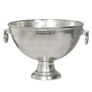 Bol à champagne en métal poli à design martelé pour bars, pubs, mariages, fêtes, utilisation sur table pour refroidir les bouteilles, bol à champagne pour glace - Product Image 4