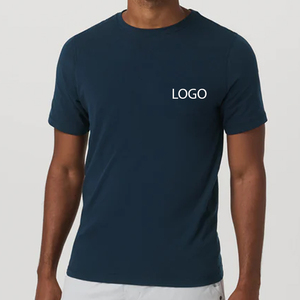 Camiseta Informal Minimalista de Color Sólido para Hombre, Moda Contemporánea Esencial, Tejido Transpirable, Fabricación Personalizada OEM - Product Image 1