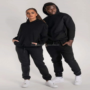 Ensemble de survêtements et de sweats à capuche unisexes en polyester/coton léger et respirant, taille plus, avec logo personnalisé, pour les sports d'hiver - Product Image 2