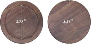 Posavasos de Madera con Soporte, Nogal Natural, para Decoración de Mesa en Hogar u Oficina - Product Image 3