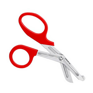 Ciseaux de traumatologie pour infirmières, premiers secours, 5,5 pouces, rouge, acier inoxydable de qualité allemande, ciseaux médicaux pour bandages, urgence, EMT, paramédical - Product Image 5