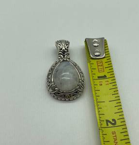 Pendentif artisanal NIKHIL GEMS en pierre de lune, design Bali, argent sterling 925, bijou de fiançailles vintage, cadeau certifié par un tiers - Product Image 2