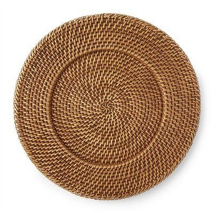 Assiette de présentation bohème tendance en rotin naturel, tressée à la main, décorative, rustique, fabriquée au Vietnam pour la vaisselle - Product Image 4