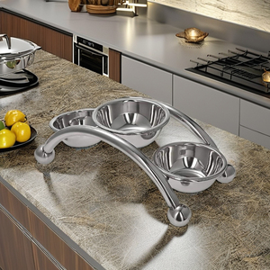 Stainless Steel 3-Tier salad <b>stand</b> for Buffet - Product Image 4