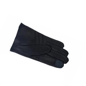 Guantes de cuero para bicicleta, hasta la muñeca, transpirables, estilo retro, con pantalla táctil, uso diario, primavera, otoño, sin forro, color negro - Product Image 2