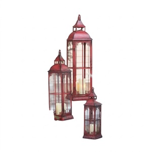 Ensemble de 3 lanternes suspendues de style vintage en métal noir, porte-bougies décoratifs pour la décoration intérieure et extérieure, les événements et le jardin - Product Image 4