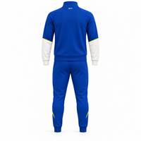 Survêtement sportif pour homme, fermeture éclair intégrale, couleurs contrastées, polyester, avec poches latérales, pour l'automne