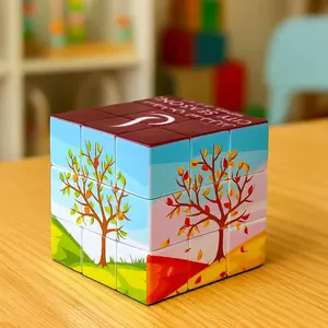 Cubo de Rubik Promocional Blanco Portátil, Estilo Simple, Material Plástico - Product Image 2