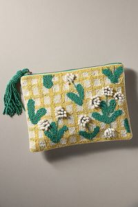 Monedero artesanal con cuentas y diseño de labios, lindo monedero rosa con llavero de beso para mujer, mini bolsa de maquillaje Y2K, estuche con cremallera para tarjetas - Product Image 5